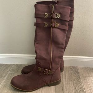 JustFab Burgundy Boots